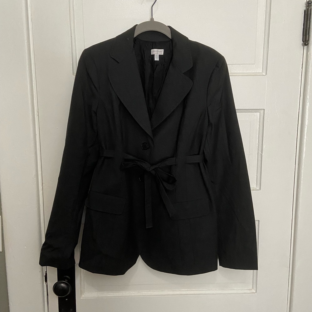 Maternity, Pea in the Pod, suit jacket with matching skirt, charcoal grey